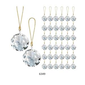 Ensemble de 36 pièces boules de noël en verre cristal ornements suspendus décoration d'arbre de noël vacances mariage fête d'anniversaire décoration de la maison - Product Image 2