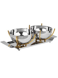 Stainless Steel Silver <b>Chocolate</b> Nut And Dates Bowls - Product Image 6