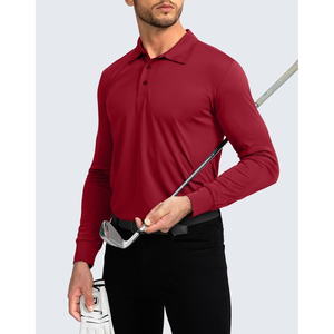 Poliéster de manga corta personalizado de alta calidad para hombre para camiseta de polo Estilo informal de verano con tela de lona de patrón sólido - Product Image 3
