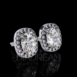 Women's 925 Sterling Silver VVS Clarity Leb Grown Diamond <b>Stud</b> <b>Earrings</b> <b>Fine</b> Jewelry for Wedding Engagement Special Occasions - Product Image 1