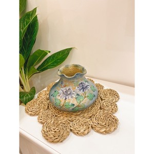 ตะกร้าสานหญ้าทะเลแบบคลาสสิกเป็นมิตรต่อสิ่งแวดล้อมแผ่นรองจานดีไซน์ดอกไม้แผ่นแขวนผนังสำหรับงานเลี้ยงอาหารงานแต่งงานห้องนั่งเล่น - Product Image 2