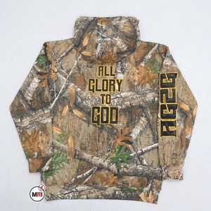 Sudadera con capucha personalizada de 450GSM 100% algodón para hombre, sudadera con estampado completo de camuflaje pesado y logotipo bordado en 3D para invierno - Product Image 4