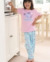 Ensembles de pyjama courts en jersey de coton décontractés pour filles, imprimés, ODM, 100 % doux, motif géométrique pour jeunes femmes