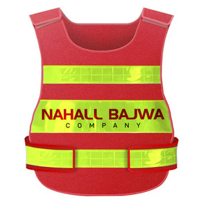 Chaleco de seguridad de malla de poliéster reflectante de alta visibilidad personalizable Chaleco de trabajo de seguridad fluorescente con flash LED con logotipo de NBC Producto OEM - Product Image 2