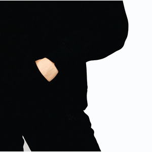 Sudadera con Capucha Extra Grande para Mujer, Corte Holgado, 80% Algodón, 20% Poliéster, Diseño Lineal Arqueado, Color Negro - Product Image 6