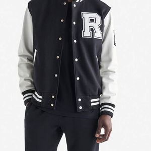 Chaqueta Universitaria de Lana de Primera Calidad para Hombre, Tipo de Cierre con Botones, Bolsillos, Chaqueta Bomber Cálida de Béisbol Universitaria para Hombre - Product Image 1