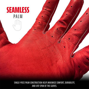 Guantes de bateo de béisbol de construcción de cuero de primera calidad hechos con cuero duradero de alta calidad para guantes de bateo de agarre superior - Product Image 5