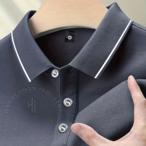 เสื้อโปโลผ้าฝ้าย100% โอเวอร์ไซส์สำหรับผู้ชายเสื้อตีกอล์ฟแขนสั้นผ้าแคนวาสสำหรับใส่เล่นกอล์ฟสินค้ามาใหม่2024 - Product Image 4