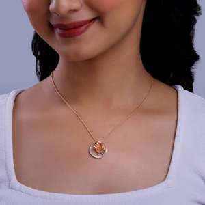 Blissful Shine Diamond Pendant en Rose Gold Elegante Charm Collar - Product Image 5