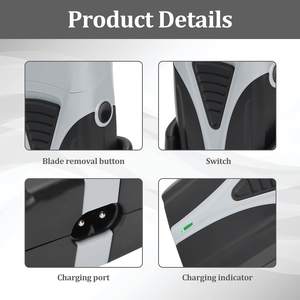 Kit de rasoir rotatif électrique rechargeable à double lame avec tondeuse multifonctionnelle pour hommes, pour le rasage de la barbe et du visage - Product Image 2