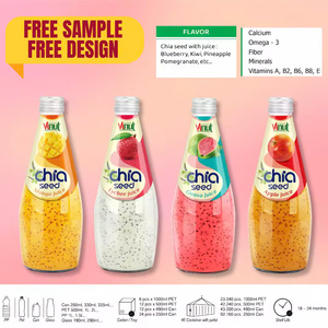 Venta caliente de semillas de albahaca 290ml Bebida de semillas de albahaca con fresa Sin azúcar Muestra gratis baja en grasa Precio al por mayor por proveedor - Product Image 4