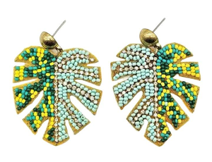 Boucles d'oreilles classiques colorées faites à la main perle de rocaille parfaite idée cadeau pour femmes bijoux de charme pour les fêtes - Product Image 5