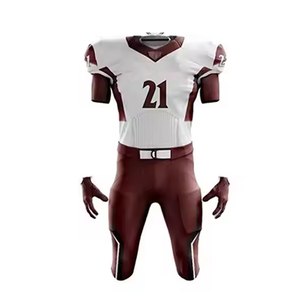 Uniforme de fútbol americano sublimado personalizado de alta calidad, la mejor calidad de fábrica con logotipo bordado cosido, conjuntos de pantalones de Jersey - Product Image 3