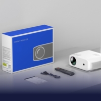 Projecteur VIVIBRIGHT F10, qualité 1080P, objectif à mise au point manuelle, design portable avec prise en charge jusqu'à 4K