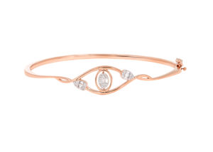 Blushing Elegance 0.25Ct Baguette & Round Diamond Bracelet en diamant cultivé en laboratoire en or rose 14K OEM de gros - Product Image 3