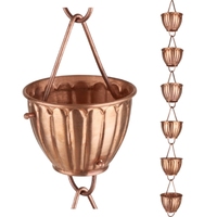 Magnifique Chaîne de Pluie en Aluminium de Luxe avec Plusieurs Gobelets, Style Américain Moderne et Traditionnel pour la Décoration de la Maison et du Jardin