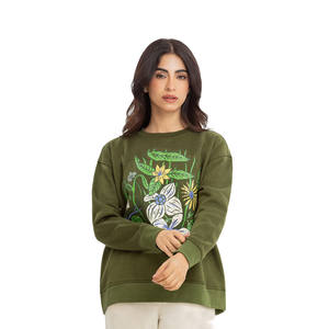 Oem Wholesale Custom Logo French Terry Heavy Weight Sweatshirt Casual <b>3D</b> Printing Crewneck Pullover Women <b>Hoodies</b> Sweatshirt - Product Image 1