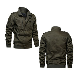 Blouson aviateur pour homme de qualité supérieure, confortable, à ressorts enduits, taille personnalisée, édition lourde, tendance, anti-rides, coupe régulière, tendance - Product Image 3