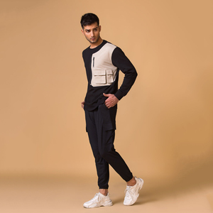 Conjunto Deportivo de Invierno con Capucha, Color Sólido, Personalizable, Calidad Premium, 100% Algodón, Transpirable, Corte Regular, Atractivo, de Dos Piezas - Product Image 4
