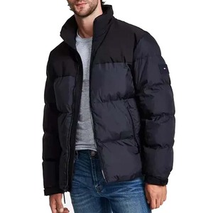 Veste polaire de piste isolée résistante à l'eau pour hommes manteau à bulles de style Hip Hop avec col montant et capuche pour la course à pied - Product Image 2