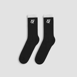 Chaussettes de sport EnduraFlex 100% coton et fibre de bambou, hautement antibactériennes, résistantes à la transpiration, personnalisables, imprimé automne, couleur noire - Product Image 2
