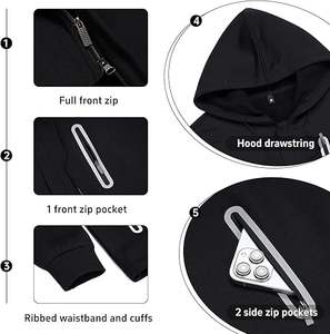 Sweats à capuche personnalisés pour hommes 100% coton lourd luxe qualité bouffant impression surdimensionné Streetwear pulls à capuche - Product Image 4