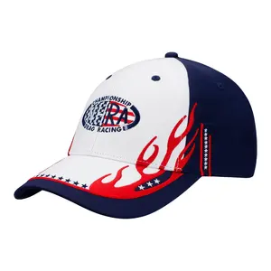 2024 yeni zjm alev beyzbol şapkası 6 panel spor kapaklar özel nakış logosu kavisli ağız orta taç yapılandırılmış geniş şapka alev şapka