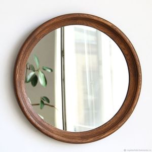 Cadre de miroir mural en bois rustique élégant avec des détails magnifiquement sculptés et une structure en bois durable pour la décoration de la maison - Product Image 4