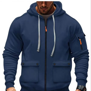 Sudadera con capucha de algodón personalizable para hombre, tejido polar grueso y cálido, perfecto para marcas de ropa de inicio que buscan ropa de calle a granel - Product Image 1