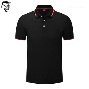 Camisetas de polo de poliéster 100% algodón para hombre, camisetas de manga corta antiarrugas de alta calidad con patrón sólido, Etiqueta Privada - Product Image 3