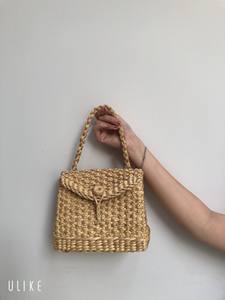 High Quality Eco-friendly Water Hyacinth Woven Storage Straw Shopping <b>Bag</b> for <b>Women</b> Best Price From Vietnam - Product Image 2