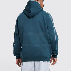 Sudadera con capucha de lana de invierno en relieve para hombre más vendida Color personalizado Patrón sólido Precio razonable Cuello con capucha teñido liso al por mayor - Product Image 3