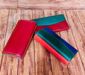 Portefeuille long en cuir véritable RFID pour hommes de haute qualité Vente en gros Logo personnalisé Type de fermeture Cuir véritable ouvert pour dames - Product Image 4