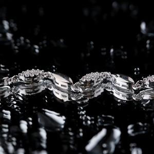 <b>Chain</b> <b>Bracelet</b> Geometric Shape Round Cut Zircon Stone Turkish Handmade Wholesale 925 Sterling <b>Silver</b> Jewelry - Product Image 4