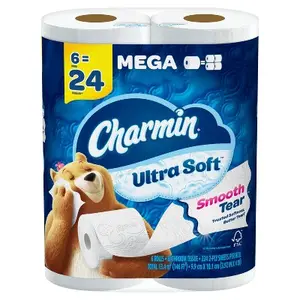 buy wholesale Ultra Soft Toilet Paper 6 Mega Rolls = 24 Regular Rolls in bulk cheap from wholesalers