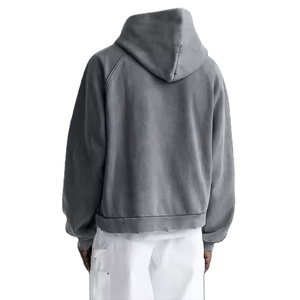Fabricant de sweats à capuche vintage lourds délavés à l'acide à manches raglan surdimensionnées Boxy Stone Washed sweats à capuche personnalisés pour hommes - Product Image 2