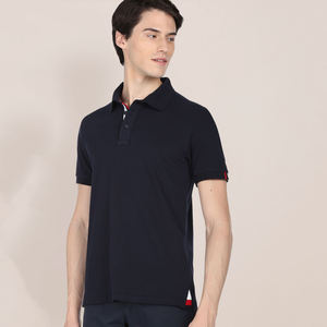 Ropa de calle informal 2023 Material de algodón de alta calidad OEM ODM Hombres Color sólido Polo Golf Camiseta - Product Image 2
