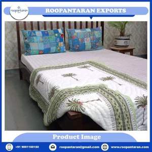 Venta caliente edredón de bebé de algodón orgánico hecho a mano en estilo indio para niños pequeños directo de puntos de venta de fábrica - Product Image 3