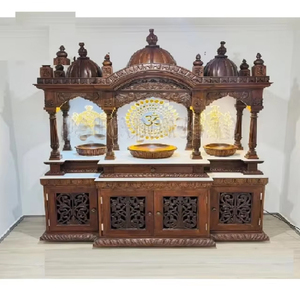Indian Hand Carved <b>Mandir</b> <b>for</b> Hindu Families Sagwan Wood Temple Manufacturer Lakshmi Narayan Exclusive <b>Pooja</b> <b>Mandir</b> Uk Australia - Product Image 1