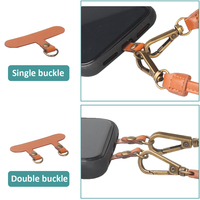 Correa Universal Melei de Cuero PU Desmontable para Cuello y Muñeca, con Correa Ajustable y Almohadilla para Smartphones