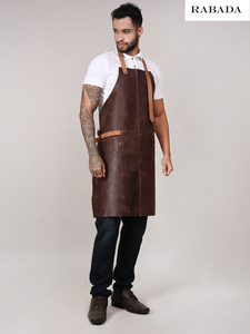 High Quality Genuine Leather <b>Apron</b> Vintage Style with Long Tool Strap for Coffee Bar Barista Chef BBQ Barber <b>Work</b> Wear - Product Image 6