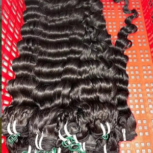 Free <b>Tangle</b> and Shedding Steamed Ocean Wavy Single Weft Vietnamese Human Hair Weft - Product Image 1