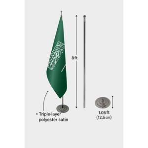 Saudi Arabia Official Indoor <b>Flag</b> 3x5ft Satin Nylon Plastic Custom <b>Flag</b> <b>for</b> Car Hand Digital Printing Aluminum <b>Pole</b> Pennant - Product Image 6