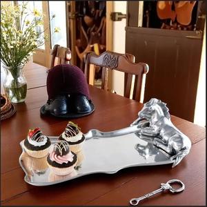 Escultura de Caballo de Aluminio Pulido a Mano de Primera Calidad, Tazón para Servir Vintage Ecológico, Tazón para Frutas con Tema Ecuestre, Decoración del Hogar de Lujo - Product Image 4