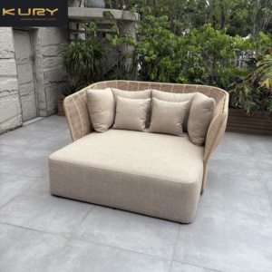 Chaises longues modernes <span class=keywords><strong>en</strong></span> aluminium, lit de repos <span class=keywords><strong>en</strong></span> métal pour patio, chaise longue <span class=keywords><strong>en</strong></span> corde, mobilier d'extérieur, lit de soleil pour piscine - Product Image 1