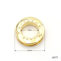 Œillet rond en alliage de zinc à graver sur mesure, 2 pièces, pour cuir