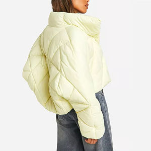 Veste matelassée surdimensionnée personnalisée en coton, coupe-vent, style streetwear décontracté, pour femme - Product Image 3
