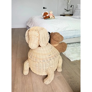 Rattan basket in the shape of a sitting dogHandmade Storage Basket Wholesale eco-friendly Made in Viet Nam - Product Image 6