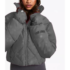 Wholesale Waterproof Nylon Winter Jacket High Quality Breathable Designer Custom Bomber Jacket for Women - Product Image 1