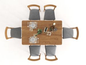 Kalina เก้าอี้รับประทานอาหารที่ทันสมัยไม้สักแข็งพร้อมที่นั่งนุ่มทำจากไม้ธรรมชาติสำหรับบ้านโรงแรมหรือวิลล่า - Product Image 6